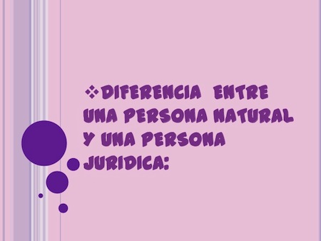 Definicion de persona Natural y Juridica